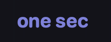 one sec logo